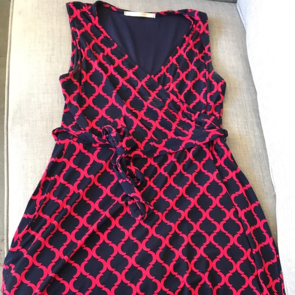 Fuschia printed Anthropologie dress